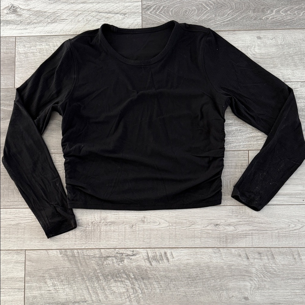 lululemon athletica Black Long Sleeve Top Cropped